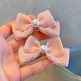 珍珠蝴蝶结儿童发夹