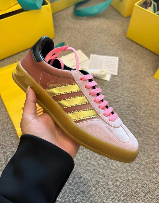 35-1极限特惠 Gazelle外表下 二舅复古德训鞋 高端真丝绒情侣款运动鞋 商品图10