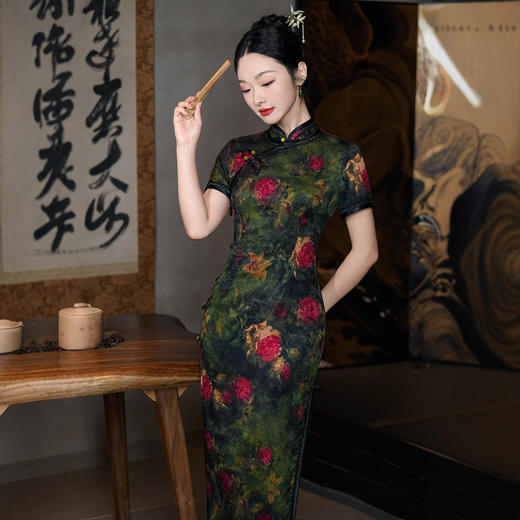 改良民国风，气质修身旗袍XL1225 商品图4