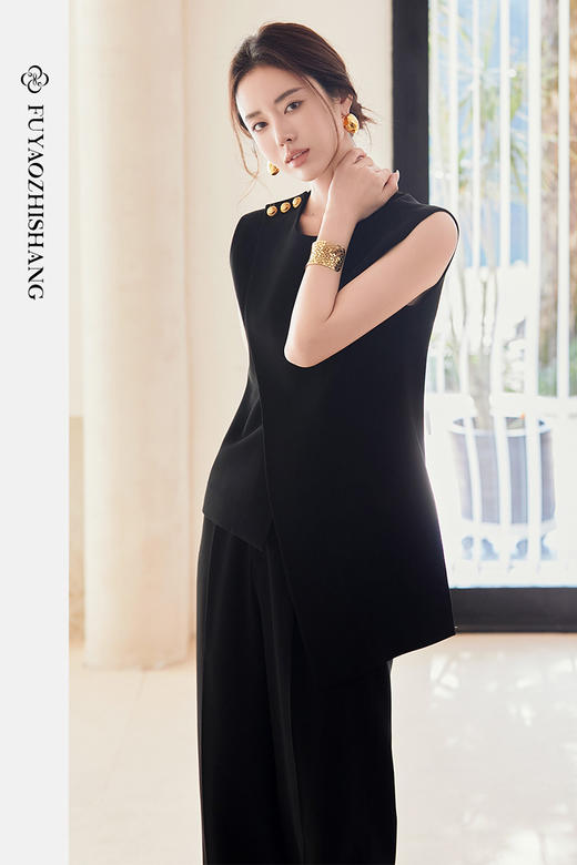 FUYAO扶摇 2025夏季休闲时尚套装女高级感宽松无袖 【定制款不退换】 商品图5