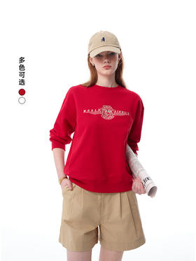 Teenie Weenie小熊卡通字母卫衣女夏季女卫衣TTMA256313N