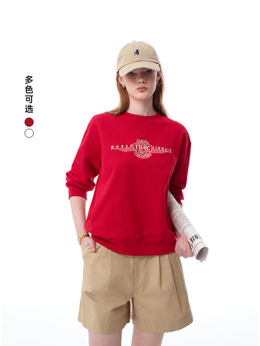 Teenie Weenie小熊卡通字母卫衣女夏季女卫衣TTMA256313N 商品图0