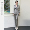 FUYAO扶摇 醋酸缎面时尚套装女2025新款国风交襟西装直筒裤两件套 商品缩略图0