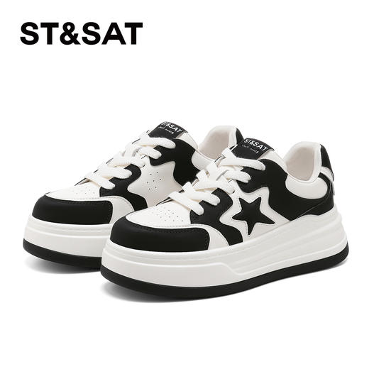星期六复古脏脏包厚底星星板鞋SSD1112C36 商品图7