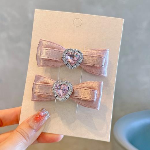 爱心对夹蝴蝶结刘海夹 商品图0