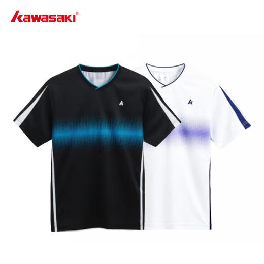 川崎 男女同款 V领短袖T恤 K1C02-C1027/K1C02-C2027 商品图0