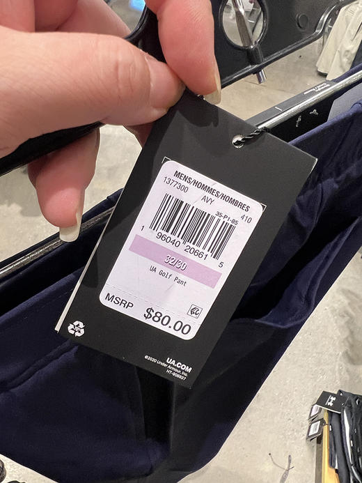 Under Armour/安德玛 男士纯色高尔夫透气百搭休闲长裤 1377300 商品图2