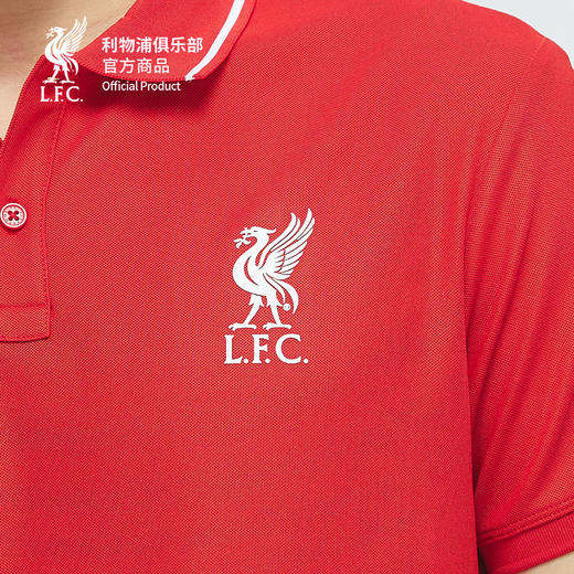 【官方正版】利物浦俱乐部 | 简约红色POLO衫球迷商务短袖 商品图3