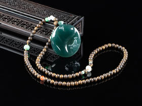 XY0004原创沉香翡翠悟道牌挂件