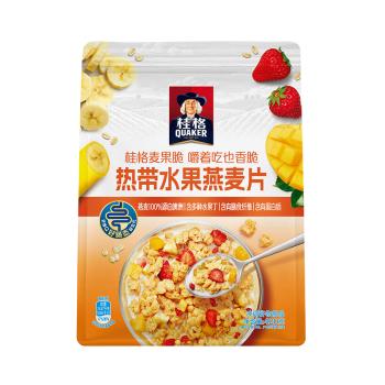 桂格（QUAKER）草莓牛乳燕麦片330g 休闲零食 开袋即食 添加葡萄干 商品图5