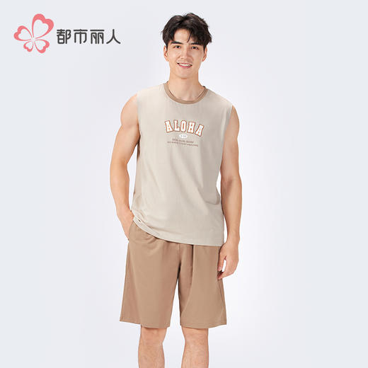 都市丽人超值精选男士棉质背心套装薄32支TC65/35单面无袖类FHH2A2 商品图1
