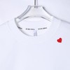 6690早春新款时尚个性重工刺绣袖边爱心印花圆领短袖T恤百搭休闲上衣 商品缩略图2