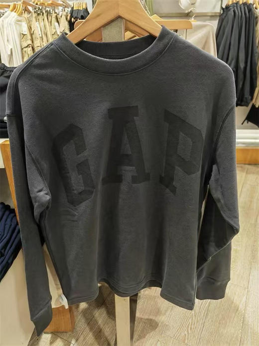 正品Gap2025新款LOGO宽松法式圈织软卫衣
秋季新款字母logo休闲长袖T恤简约百搭经典上衣
三个色 商品图5