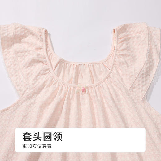 都市丽人生活家居女士正价棉质背心裙薄针织提花无袖类LHH6F9 商品图4