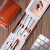 【多样屋专柜】司顿指甲刀挖耳勺套装工具高端鼻毛修剪高档定制6件皮包套装  商品缩略图5