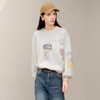 谜底圆领卫衣长袖女2025春新品艺术感印花百搭宽松上衣251MV5009 商品缩略图1
