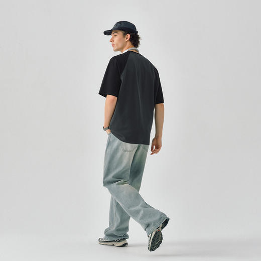 714street复古撞色凉感防晒短袖T恤夏季新款抗皱速干吸湿排汗上衣 商品图3