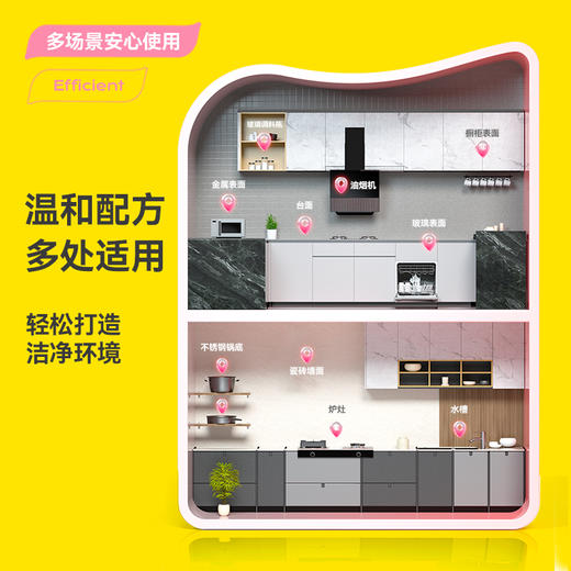 彩虹卫士元气白桃厨房清洁剂轻松去油配方温和 商品图6