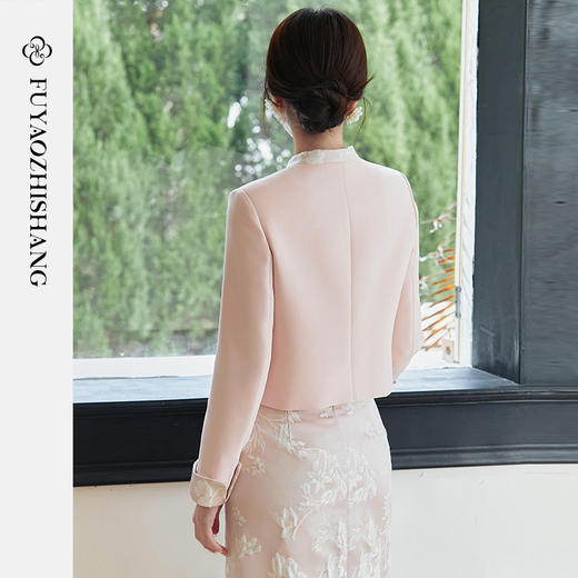 FUYAO扶摇 粉色小香风套装女2025春季新款气质短外套半身裙两件套 商品图4