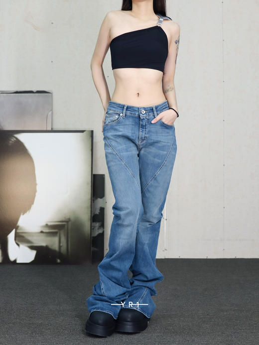 Rick Owens Drkshdw | HOLLYWOOD斜裁牛仔裤 商品图0