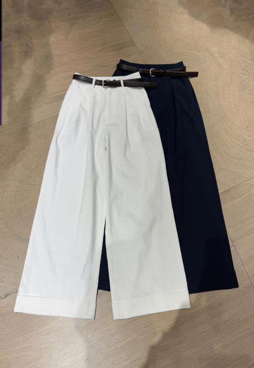 【门店同款】ENJOY春季“盐貌似糖”韩系卷边休闲裤 160993654 商品图0