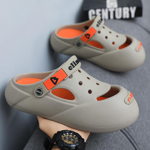 【夏季新款洞洞鞋】男踩屎感厚底拖鞋防滑软底外穿透气沙滩凉鞋男。ry 商品图2