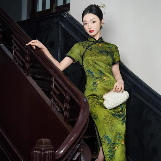 2025年春夏款改良旗袍日常修身新中式XL1228 商品图0