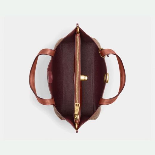 【品牌授权】【礼盒礼袋 】COACH蔻驰女士经典标志老花奥莱WILLOW 24号托特包 商品图4