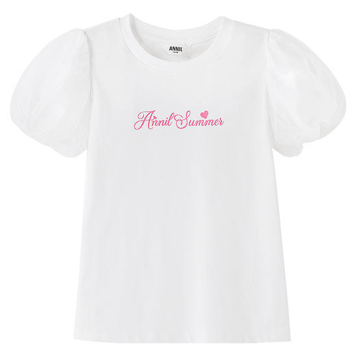 女童速干圆领短袖针织衫夏季新款安奈儿童装EG521118 商品图10