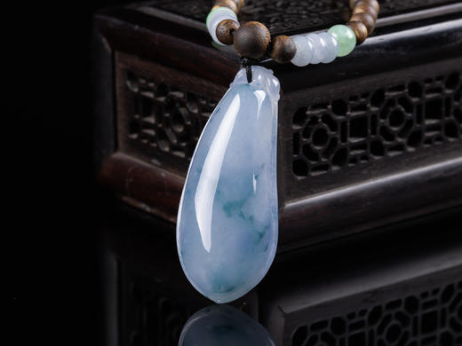 XY0078原创沉香+翡翠飘花紫罗兰福瓜挂件 商品图3