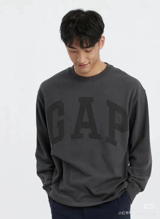 正品Gap2025新款LOGO宽松法式圈织软卫衣
秋季新款字母logo休闲长袖T恤简约百搭经典上衣
三个色 商品图8