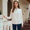OLrain欧芮儿法式白色长袖衬衫女春季2025新款通勤气质荷叶边上衣 商品缩略图0