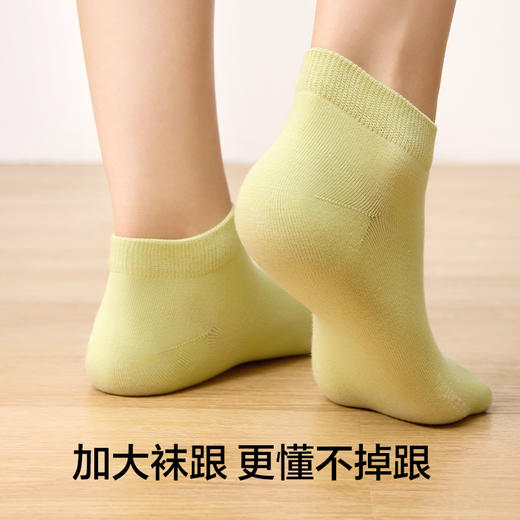 【新品上新】【丝柔纺】有棵树夏季薄款纯棉抗菌防臭丝滑女士短袜6双装-S3016 商品图3