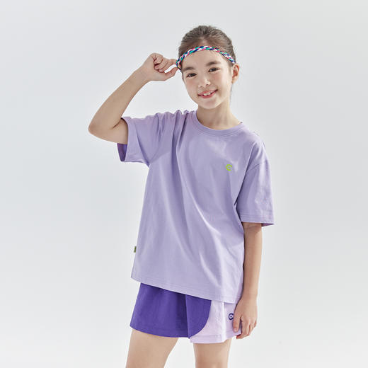 白色预售4.16发 cicochild25年夏季新款中大女童凉感抗菌短袖T恤索罗娜面料亲子款 商品图4