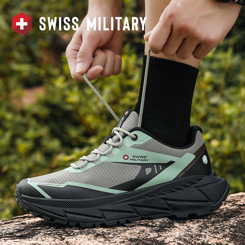瑞士军工SWISS MILITARY运动品牌 户外情侣同款 徒步越野跑步登山运动鞋 1302