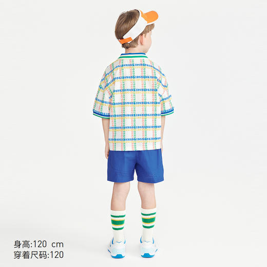 【G】【MQD】【专柜同款】童装男童夏新款儿童T恤吸湿速干polo衫格纹短袖 商品图3