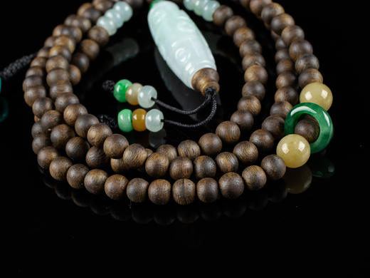 XY0021原创沉香DIY翡翠天珠挂件 商品图5