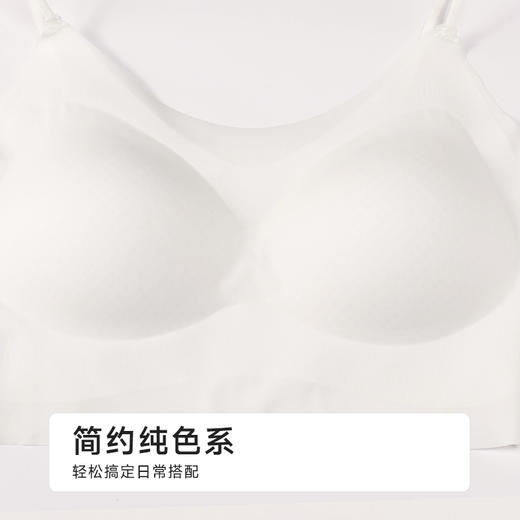 都市丽人小冰沙基础简约特殊面料短抹胸超薄冰丝抹胸LVH1B5 商品图6