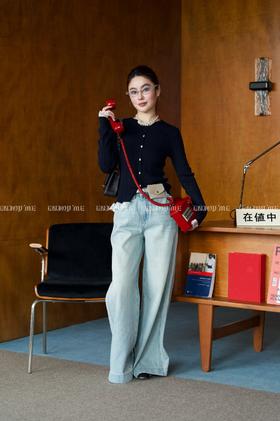 【门店同款】ENJOY春季腰包窄版阔腿裤 161899740