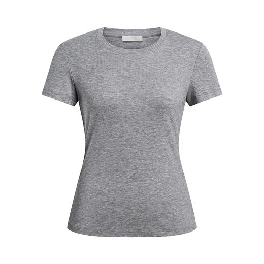 HeyDress天丝正肩t恤女夏季法式修身显瘦百搭半袖高级短袖上衣 商品图4