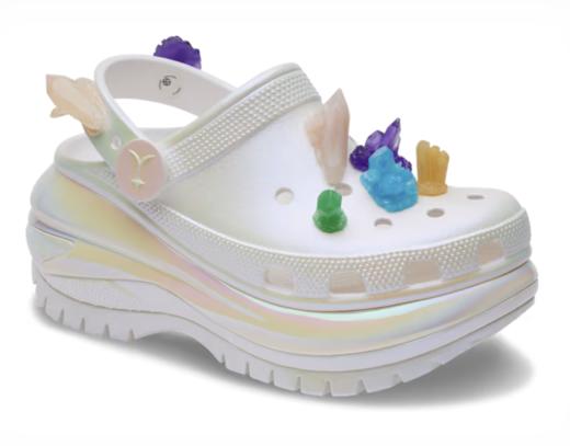 5折！Crocs 女款厚底水晶洞洞鞋 镭射配色 8码以上 商品图4