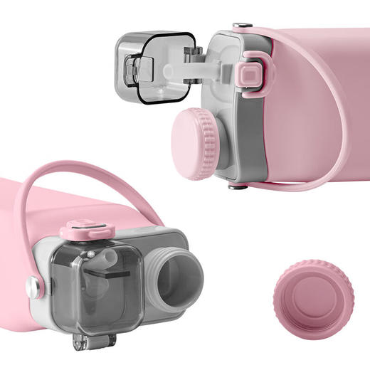 【多样屋专柜】洛克猩球洛克卷卷杯便携运动水壶可折叠硅胶水杯旅行 600ml 商品图2