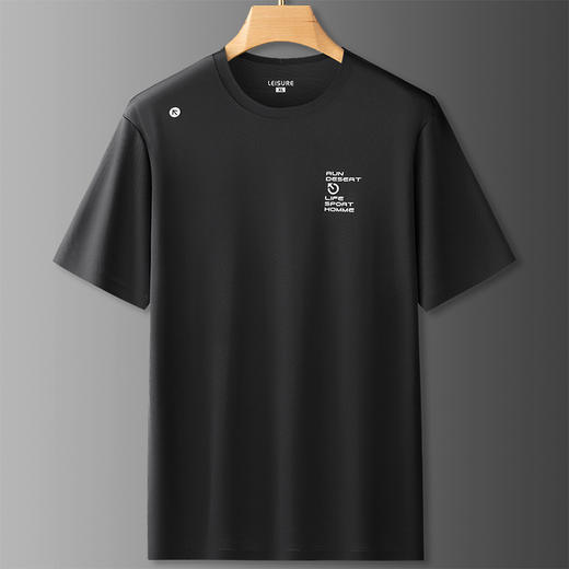 【冰丝】【DDS】大依优型大码短袖T恤休闲圆领冰丝半袖体恤汗衫男士加肥大码夏装薄款半袖衫上衣 商品图2