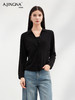 【初春简雅】阿菁娜气质假两件小翻领针织开衫F30C318018 商品缩略图3
