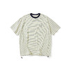 PRIMEE 下摆抽绳廓形条纹短袖圆领T恤 商品缩略图0