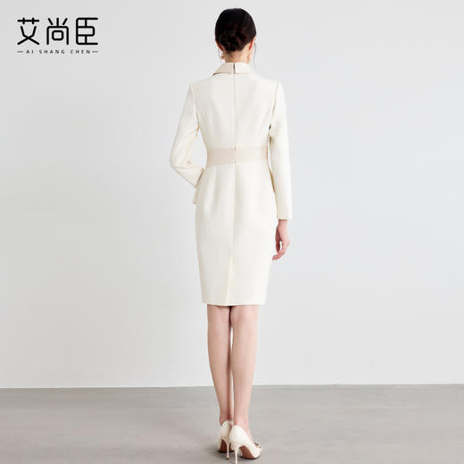 艾尚臣假两件连衣裙女2025新款高级感气质女神范主持人上镜工作装 商品图4