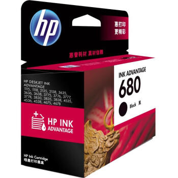 惠普(HP)F6V27AA 680原装黑色墨盒 适用hp 3636/3638/3777/3778/5088/5078/2138/3838/4538/4678 商品图1