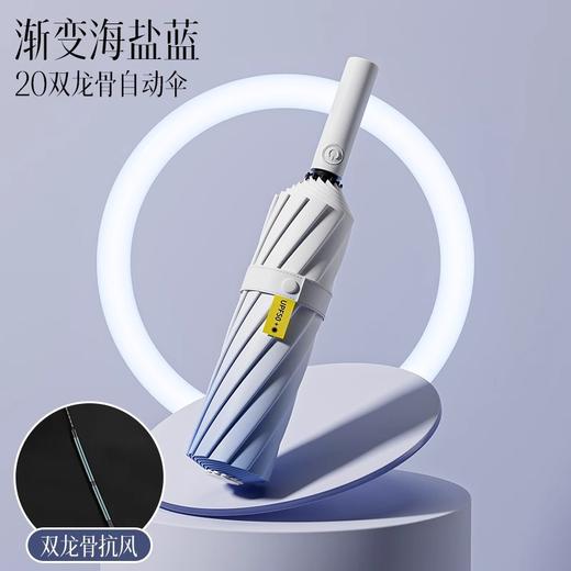FXQ 【加倍防晒❗️梦幻渐变全自动雨伞】防水黑科技伞布，20骨双龙骨女晴雨两用折叠抗风黑胶遮阳防紫外线太阳伞，伞下堪称自带风扇的凉感小空调！ 商品图8
