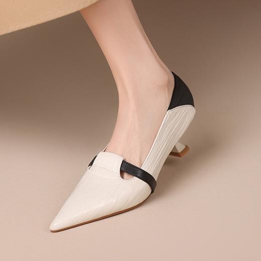 【预售5天】时尚法式低跟小皮鞋，拼色气质显瘦单鞋PLGZ&D171-2 商品图4