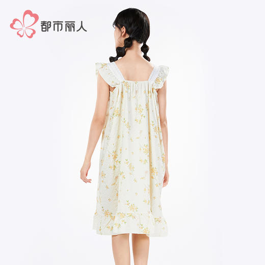 都市丽人会员精选女士软绵绵短袖裙薄软绵绵抽条无袖类LHH6F6 商品图3